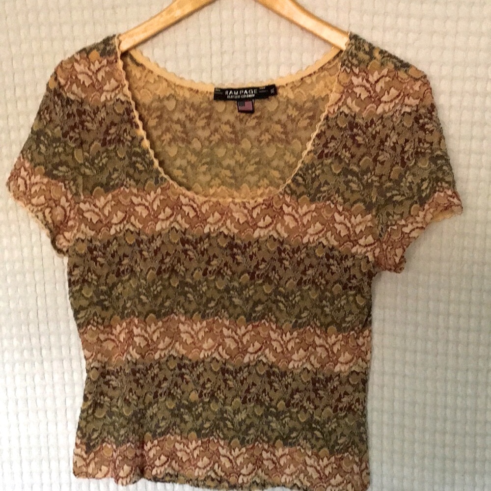 Rampage multicolor laced top